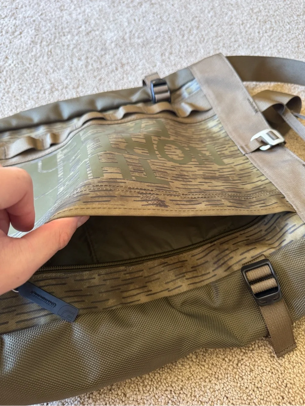 Gorpcore Japan Exclusive North Face Tote Backpack, 2 Way Tote-Pack in Green Camo